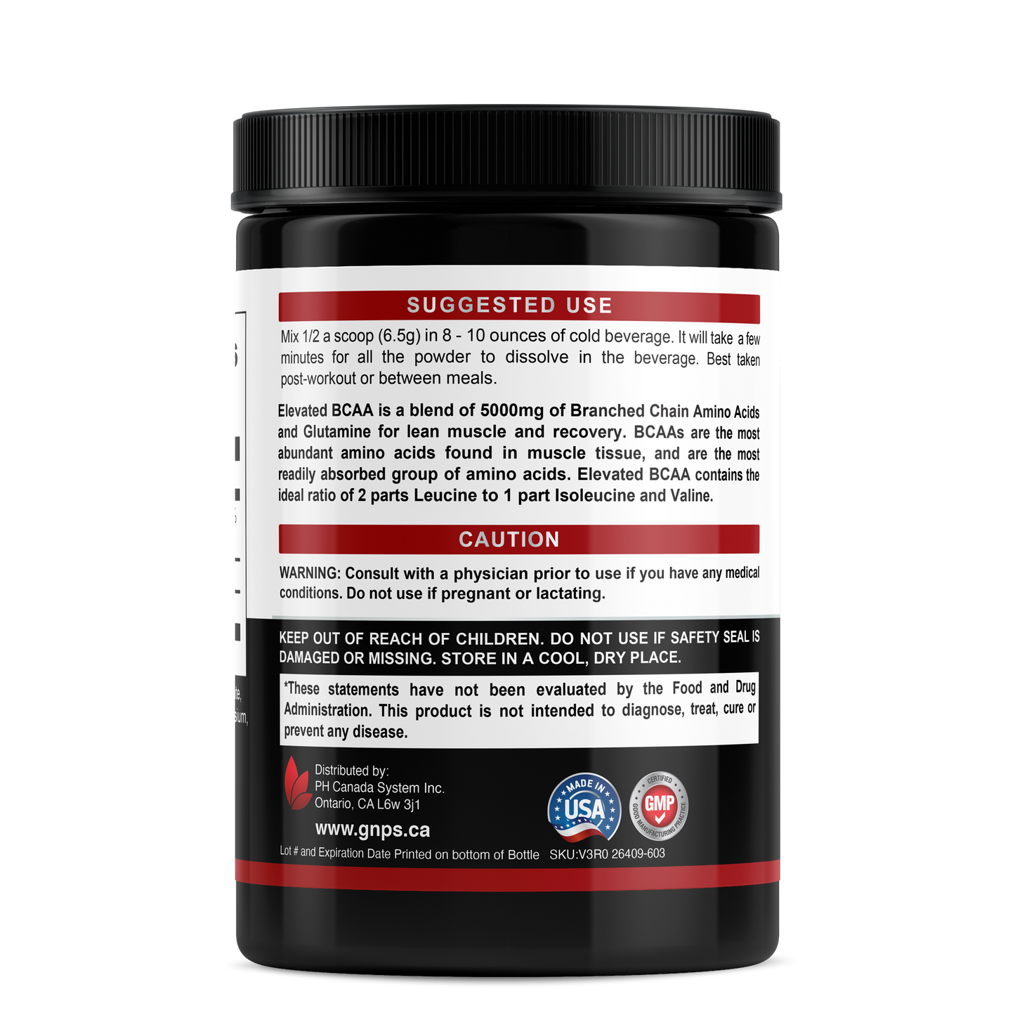 Post Workout BCAA Powder Nutraceutical Wellness Supplements, Supports Enhanced Performance , Promotes Lean Muscle Growth , Supports Fast Recovery