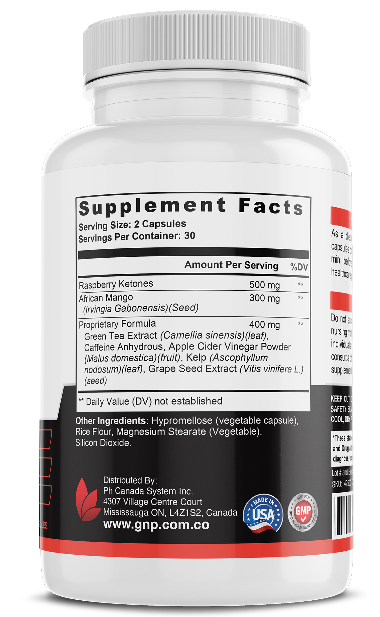 Raspberry Ketone Ultra With African Mango Plant-based Organic Supplement, Helps Boost Metabolism, Increase Fat Burning, Thermogenic Formula