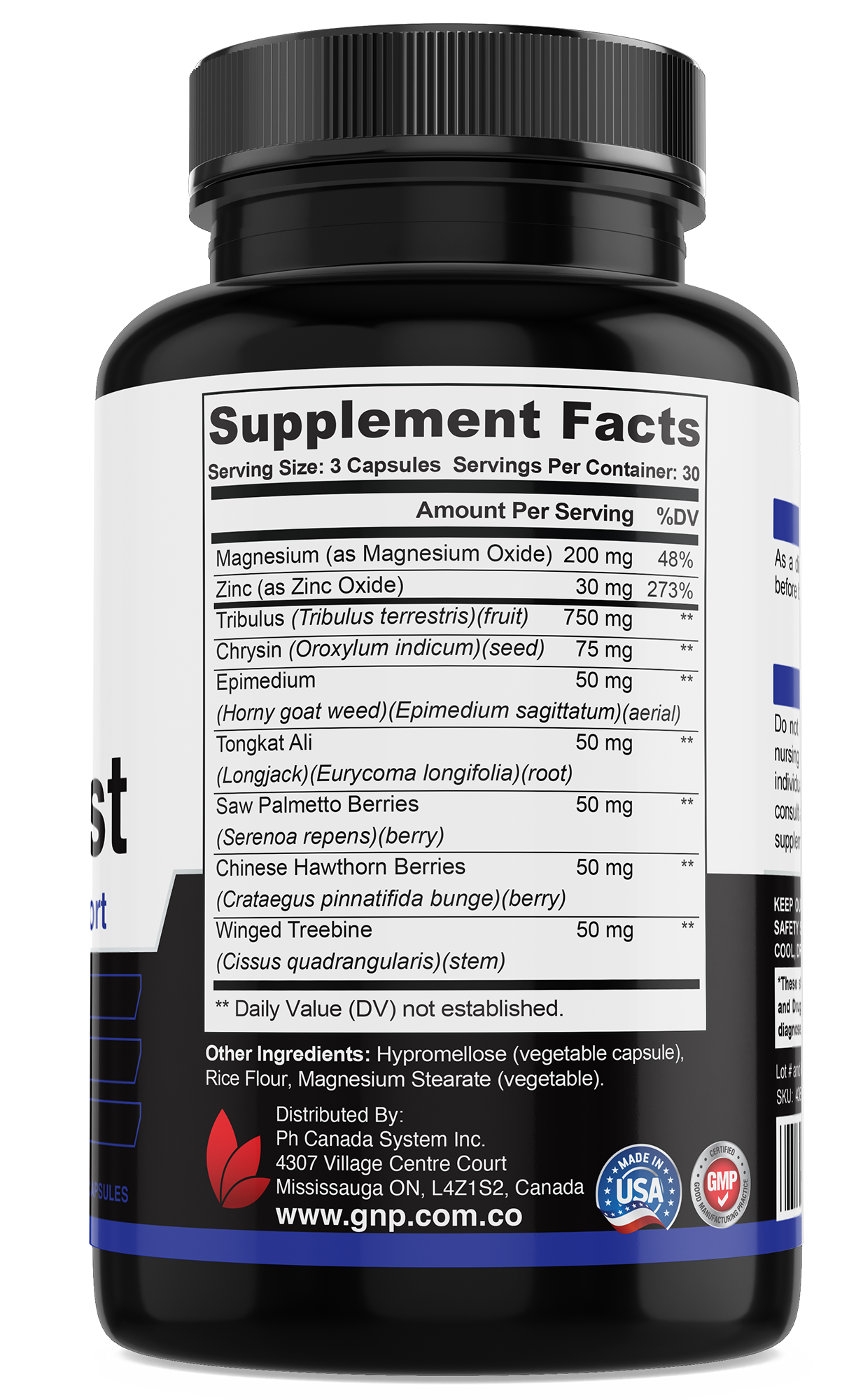 Ultra Test Natural Testosterone Support Herbal Remedies Wellness Supplement, Supports Stamins, Promotes Muscle Growth, Helps Boost Energy